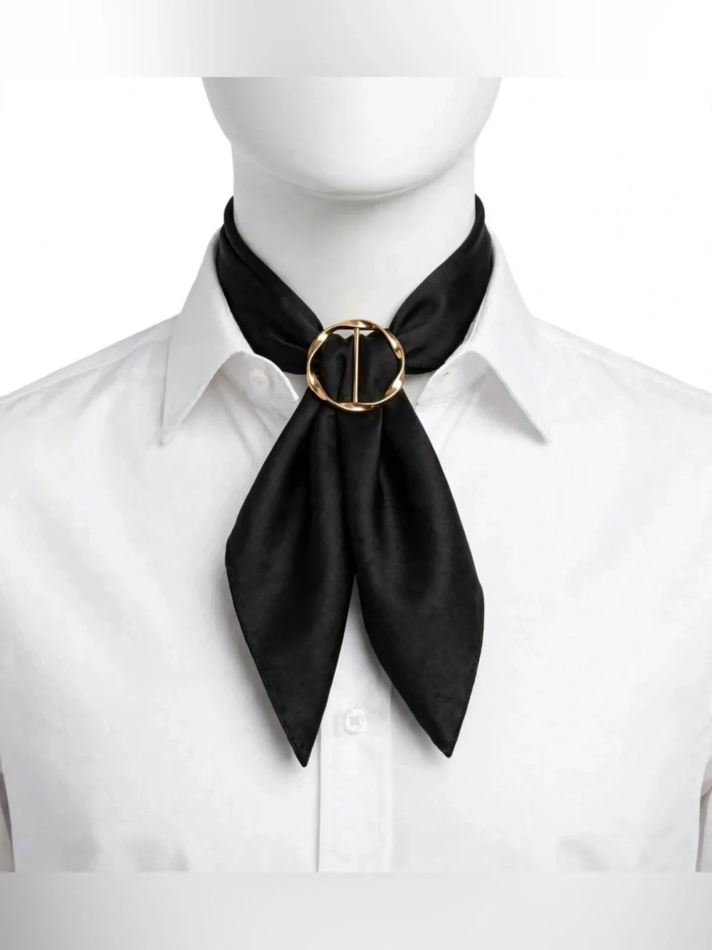Gold Pearl Scarf Ring Set | 2pc Shawl Clip | Silk Scarf Brooch | Women’s Accesso